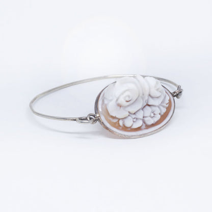 Bracciale-cammeo-incisione-fiori