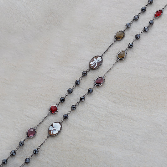 Collana Cameo Italiano Opera Cammeo Farfalla