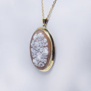 Pendente-Cammeo-Incisione-Fiori-Oro