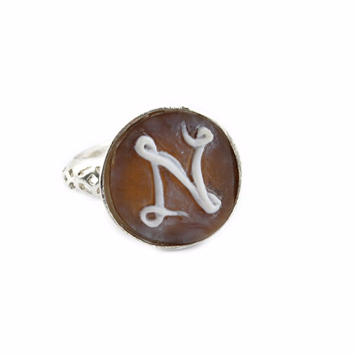 Cameo Ring Italian Cameo Collection Initials (also for men)