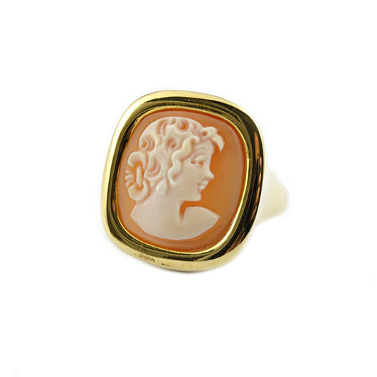 Anello-Cameo-Italiano-Classica-Cammeo-Profilo-Donna