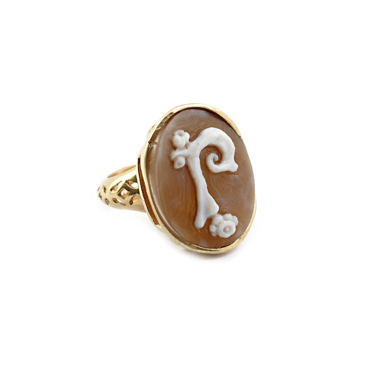 Cameo Ring Italian Cameo Collection Initials (also for men)