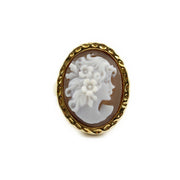Anello-Cameo-Italiano-Cammeo-Old-Memory-Profilo-Donna