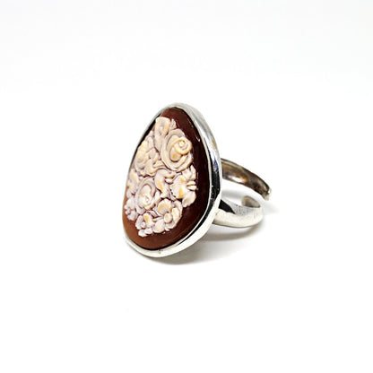 Anello-Cammeo-Bouquet- Fiori