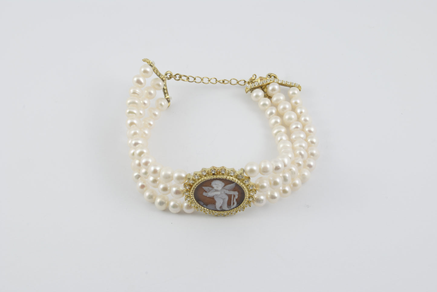 Bracciale Cameo Italiano Cammeo Putto con Arco su Nuvola