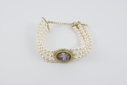Bracciale Cameo Italiano Cammeo Putto con Arco su Nuvola