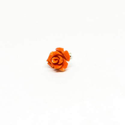 Orecchini-in-Corallo-Arancione-incisione-Rosa 