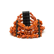 Bracciale con Ebano e Corallo