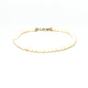 Bracciale in Perle di Corallo Bianco e Rosa