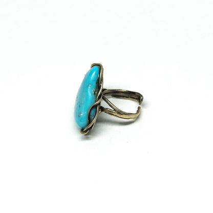 Anello con Intreccio in Argento e Turchese