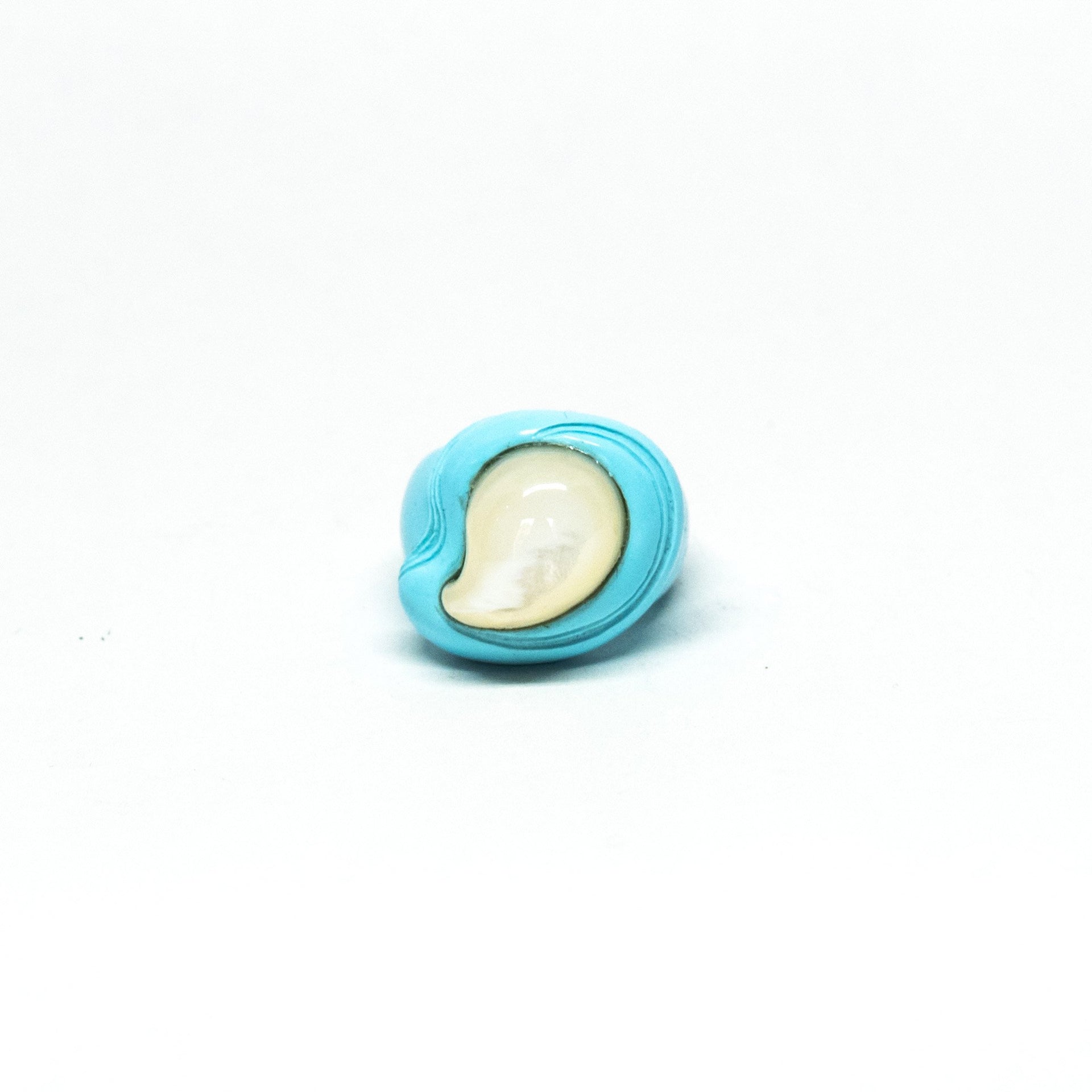 Anello in Pasta Turchese e Madreperla