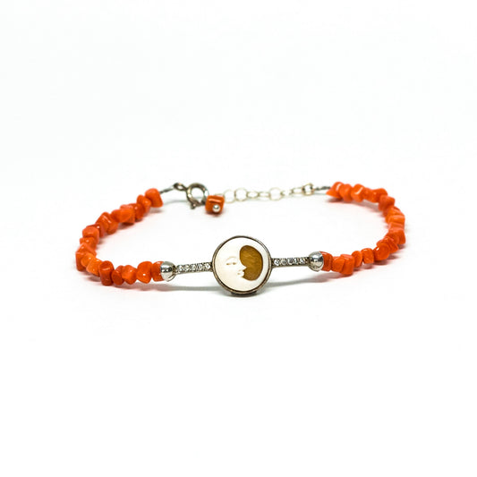 Bracciale Corallo con Cammeo 