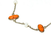 Bracciale con Cammei in Corallo e Perle