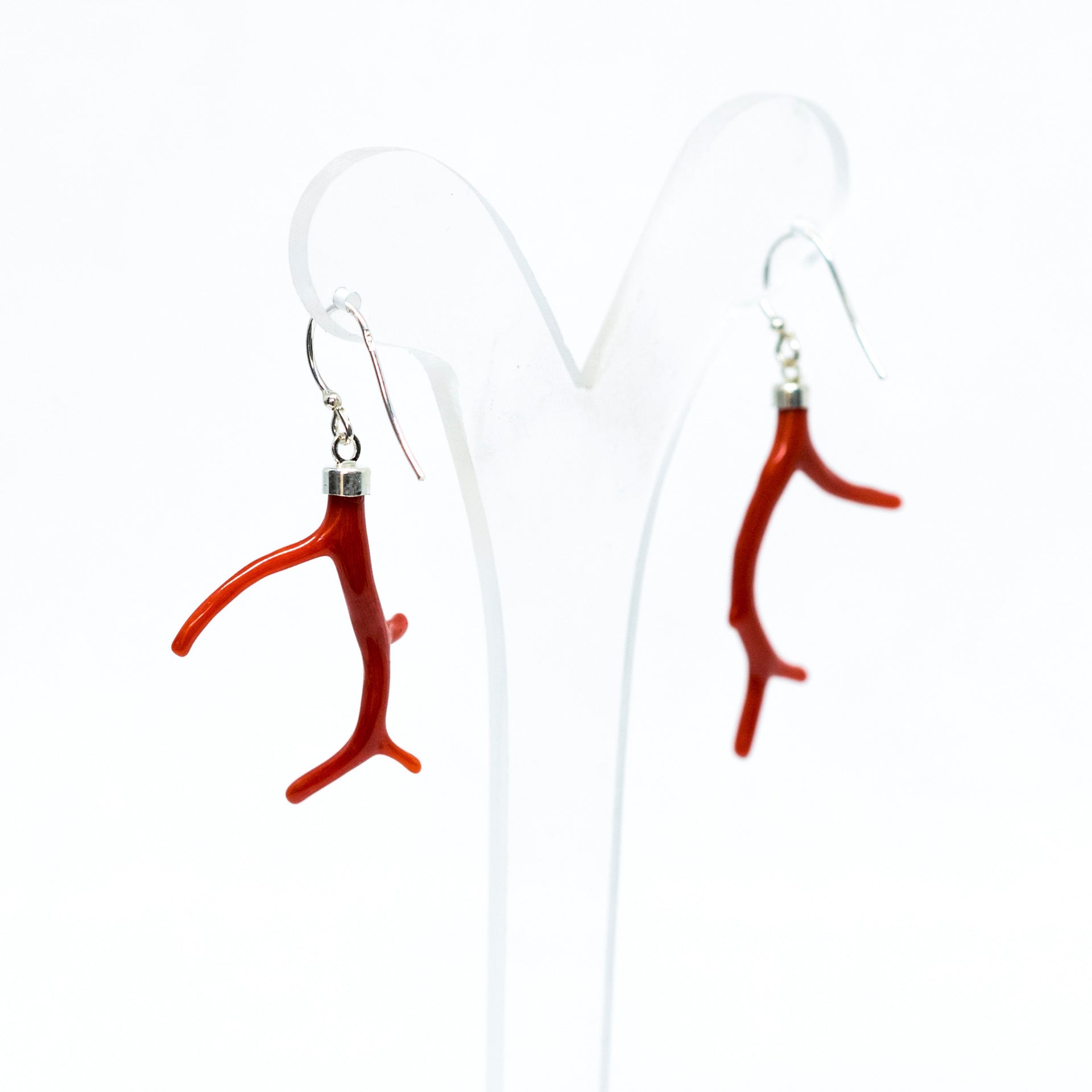 Orecchini-con-Rami-di-Corallo-Rosso