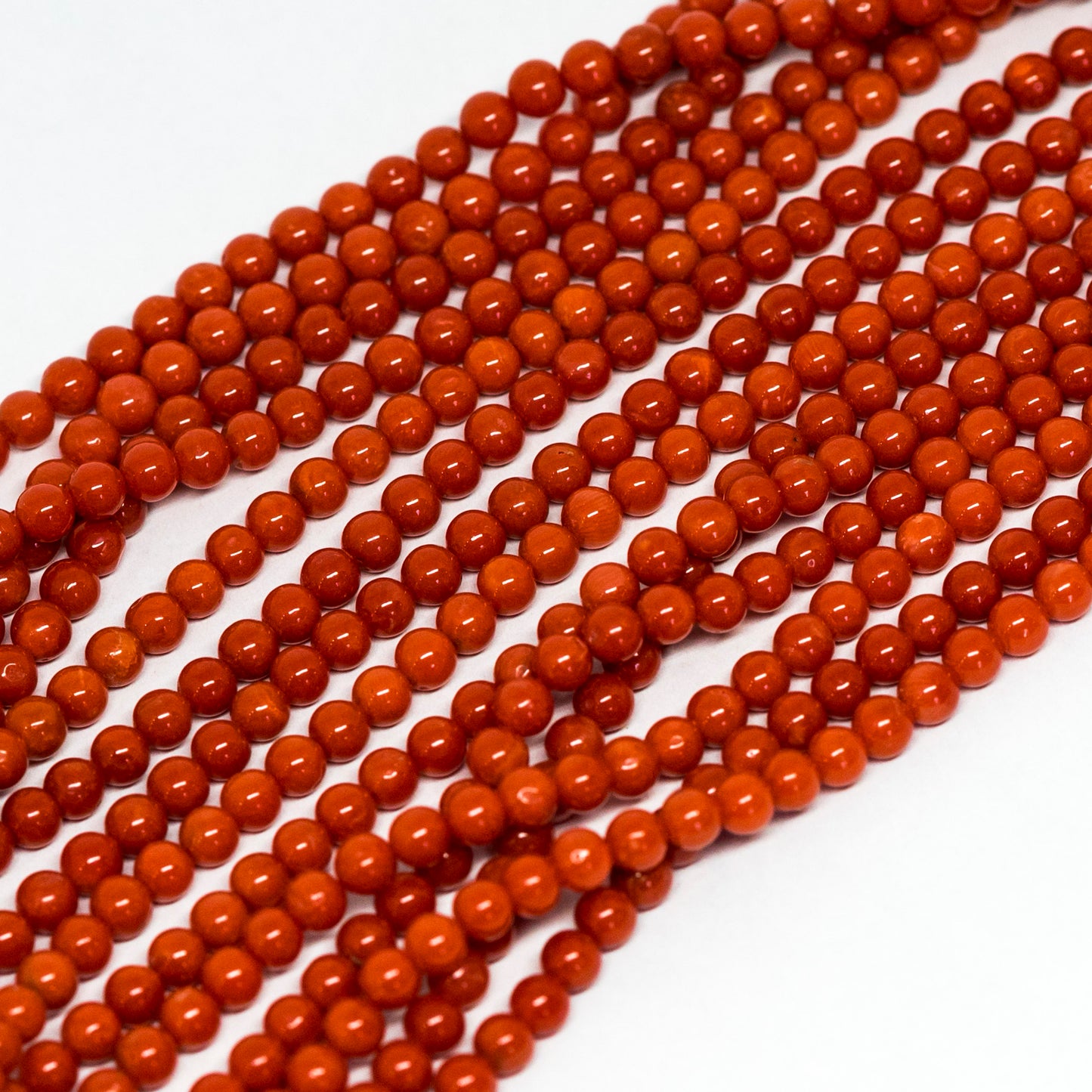 Collana in Perle di Corallo Rosso (Fili)