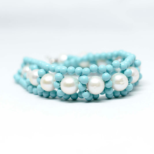 Bracciale Turchese e Perle