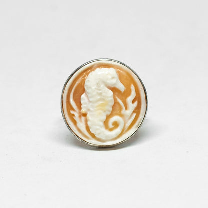 Seahorse Cameo Ring