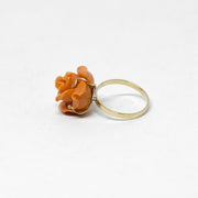 Anello-Corallo-Arancione-con-Rosa-Incisa