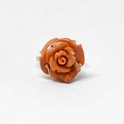 Anello-Corallo-Arancione-con-Rosa-Incisa