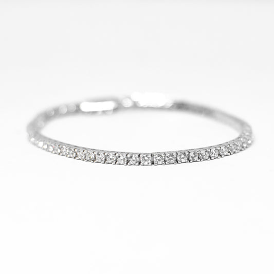 "Tennis" bracelet in zirconia