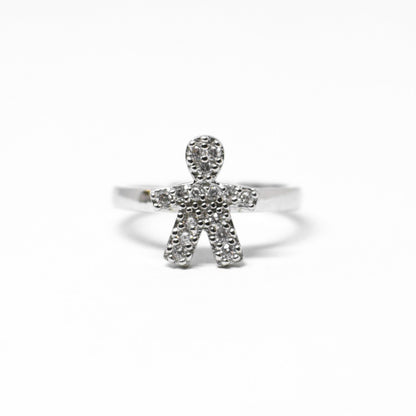 "Bimbo" ring entirely in silver