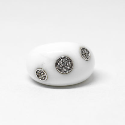 Agate and zirconia ring