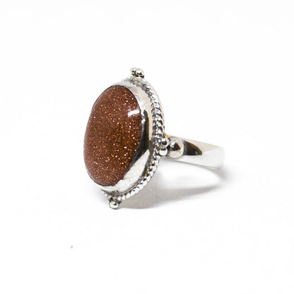 Silver and Precious Stones Ring