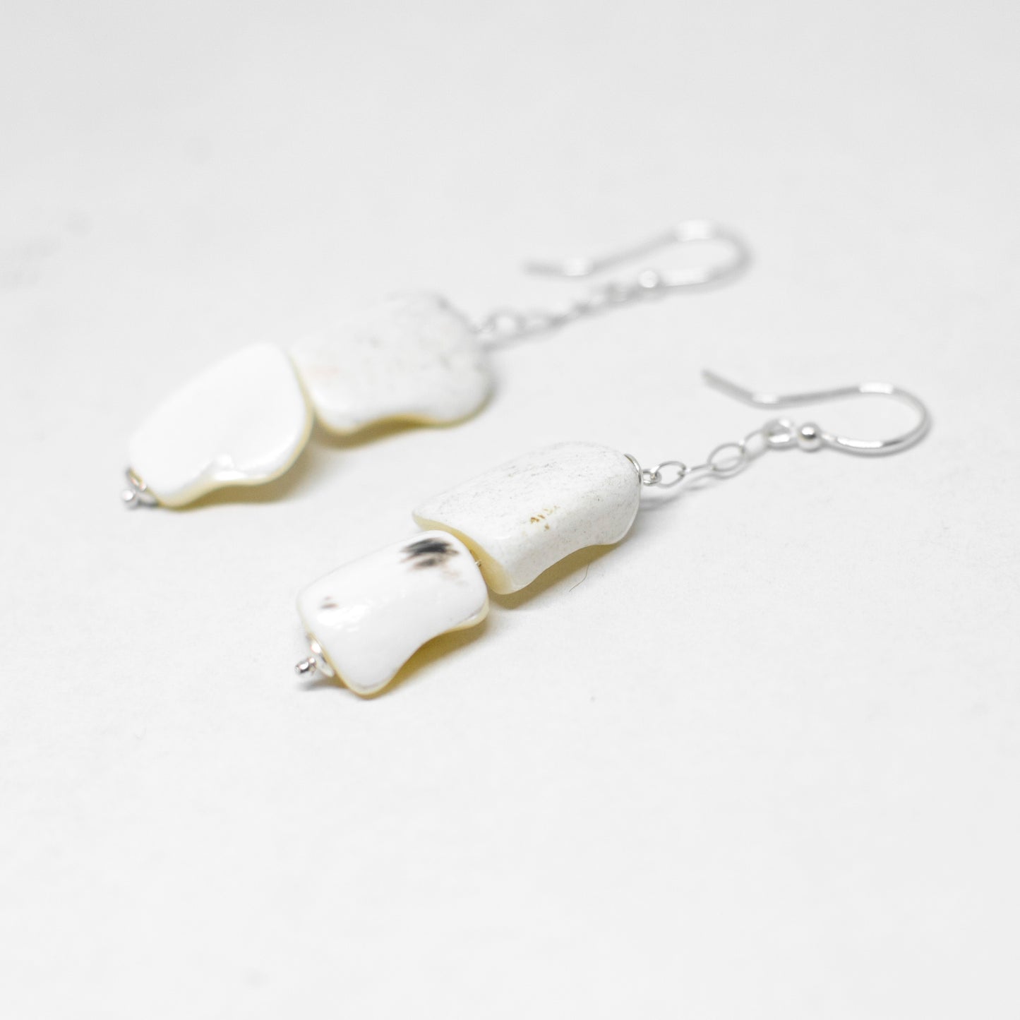 Silver and mother of pearl earrings