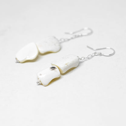 Silver and mother of pearl earrings
