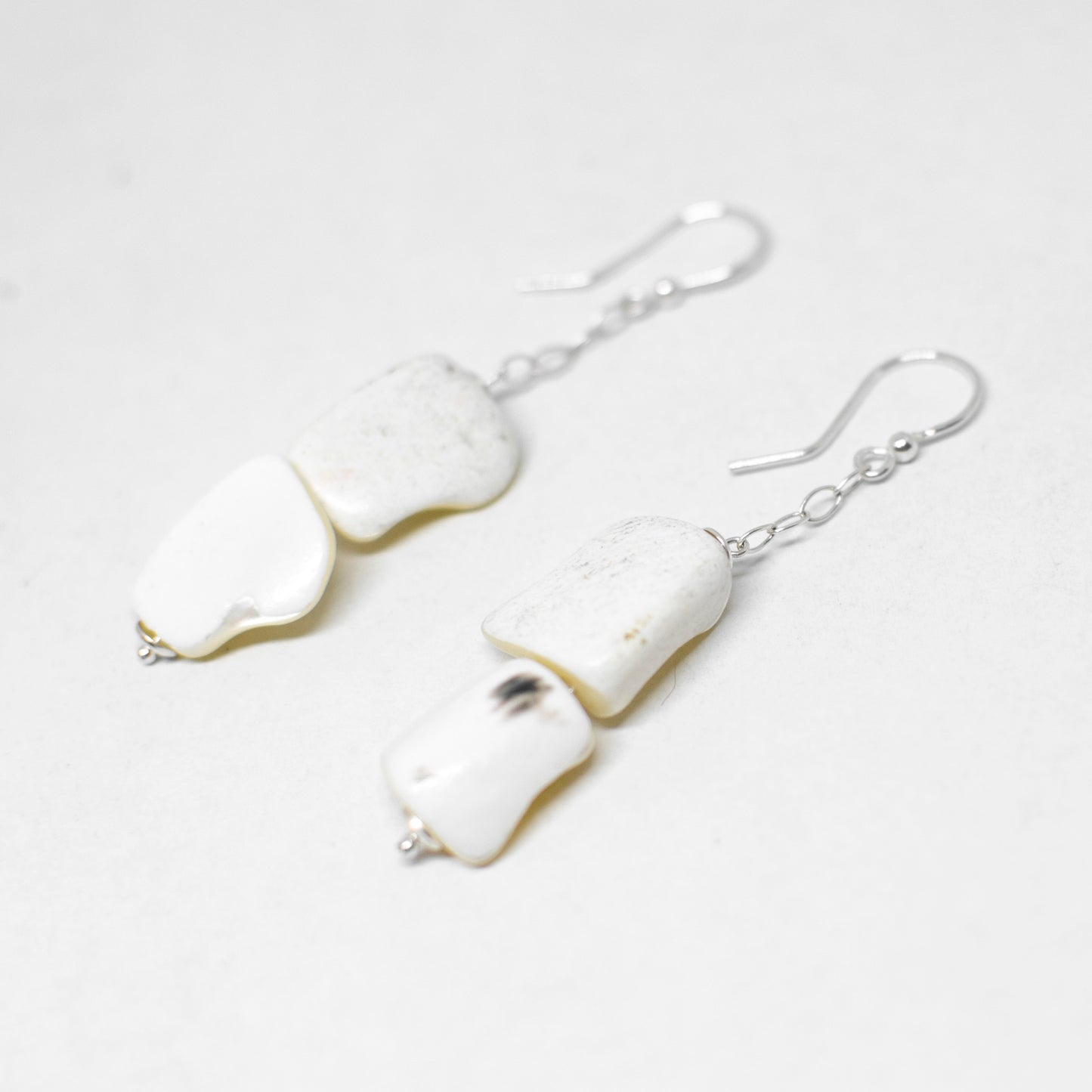 Silver and mother of pearl earrings
