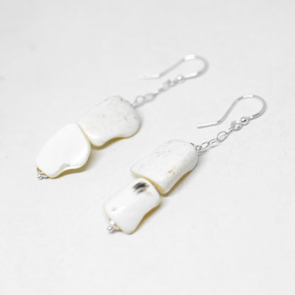 Silver and mother of pearl earrings