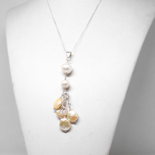 Pearl and mother of pearl pendant