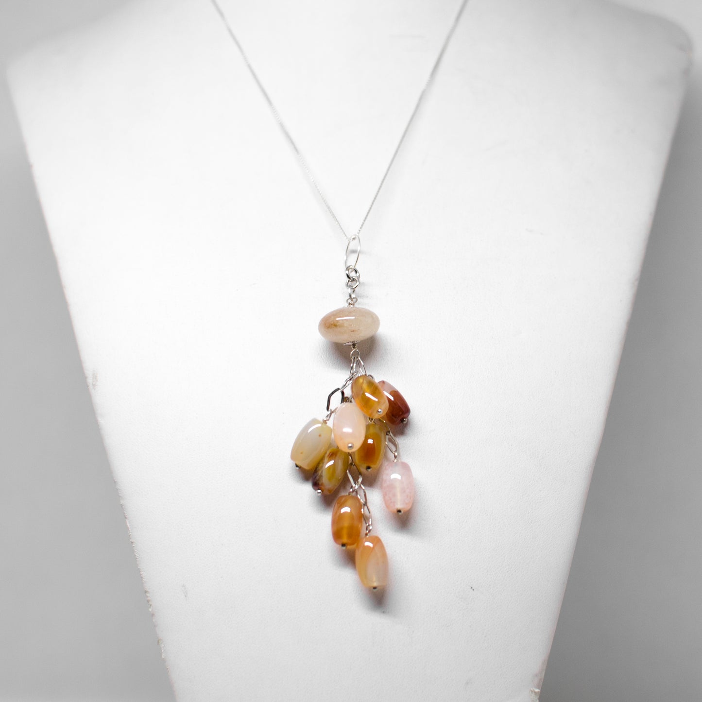 Silver and agate pendant