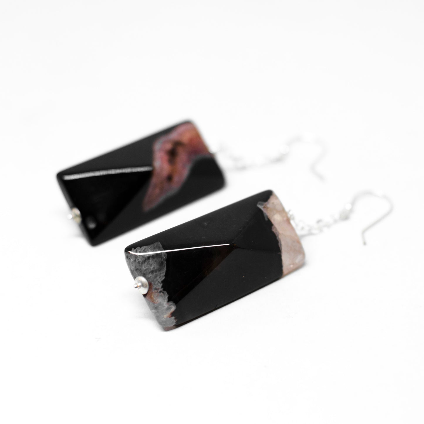 Natural agate earrings