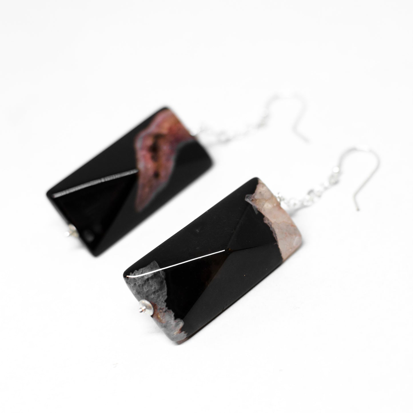 Natural agate earrings