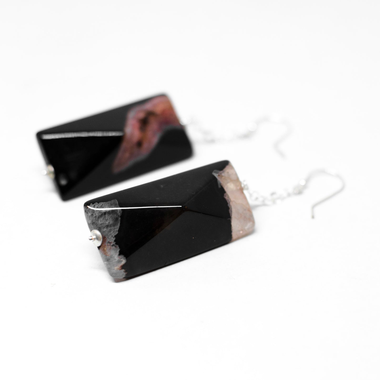 Natural agate earrings