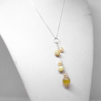 Silver and agate pendant