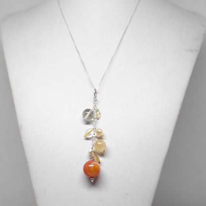 Silver and agate pendant
