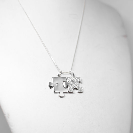 Pendente puzzle degli innamorati