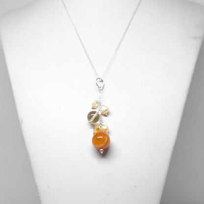 Silver and agate pendant