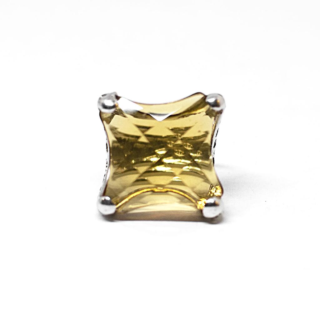 Silver and agate ring
