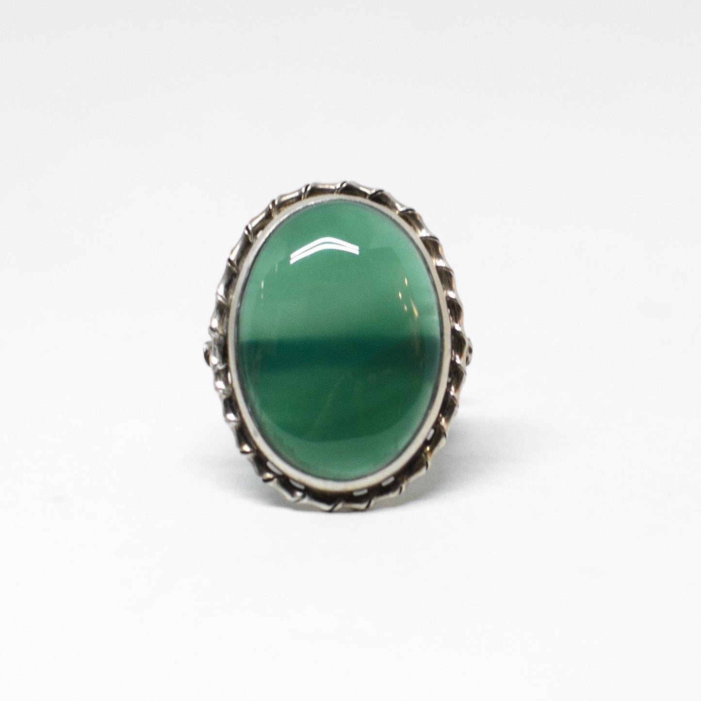 Silver and Agate Ring