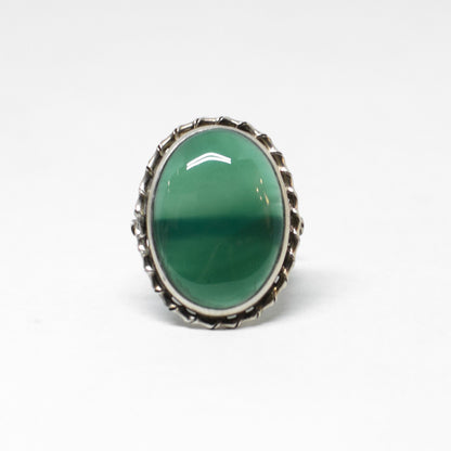 Silver and Agate Ring