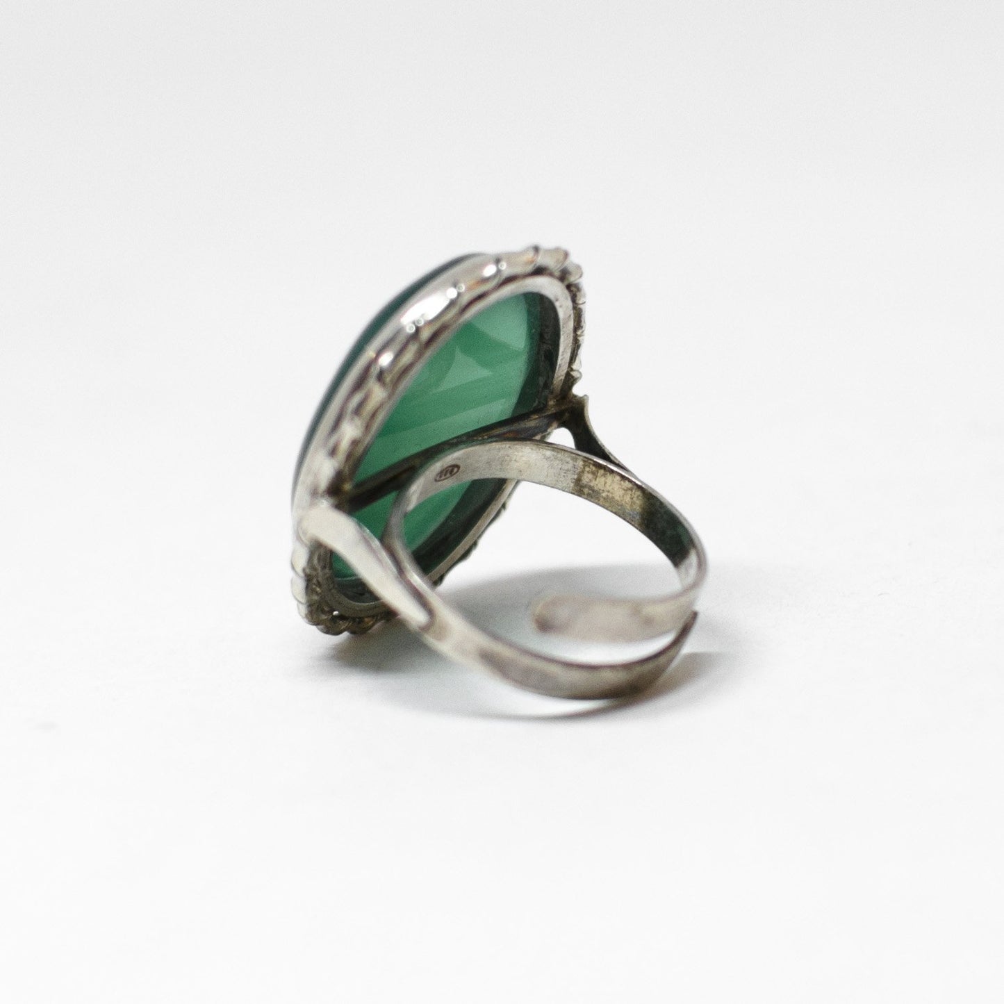 Silver and Agate Ring