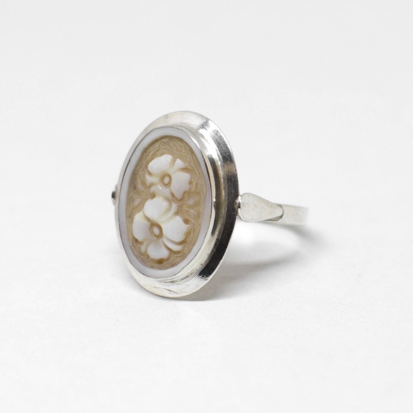 Cameo Ring Engraving Flowers (different styles)