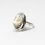 Anello-Cammeo-Rosa-Scolpita