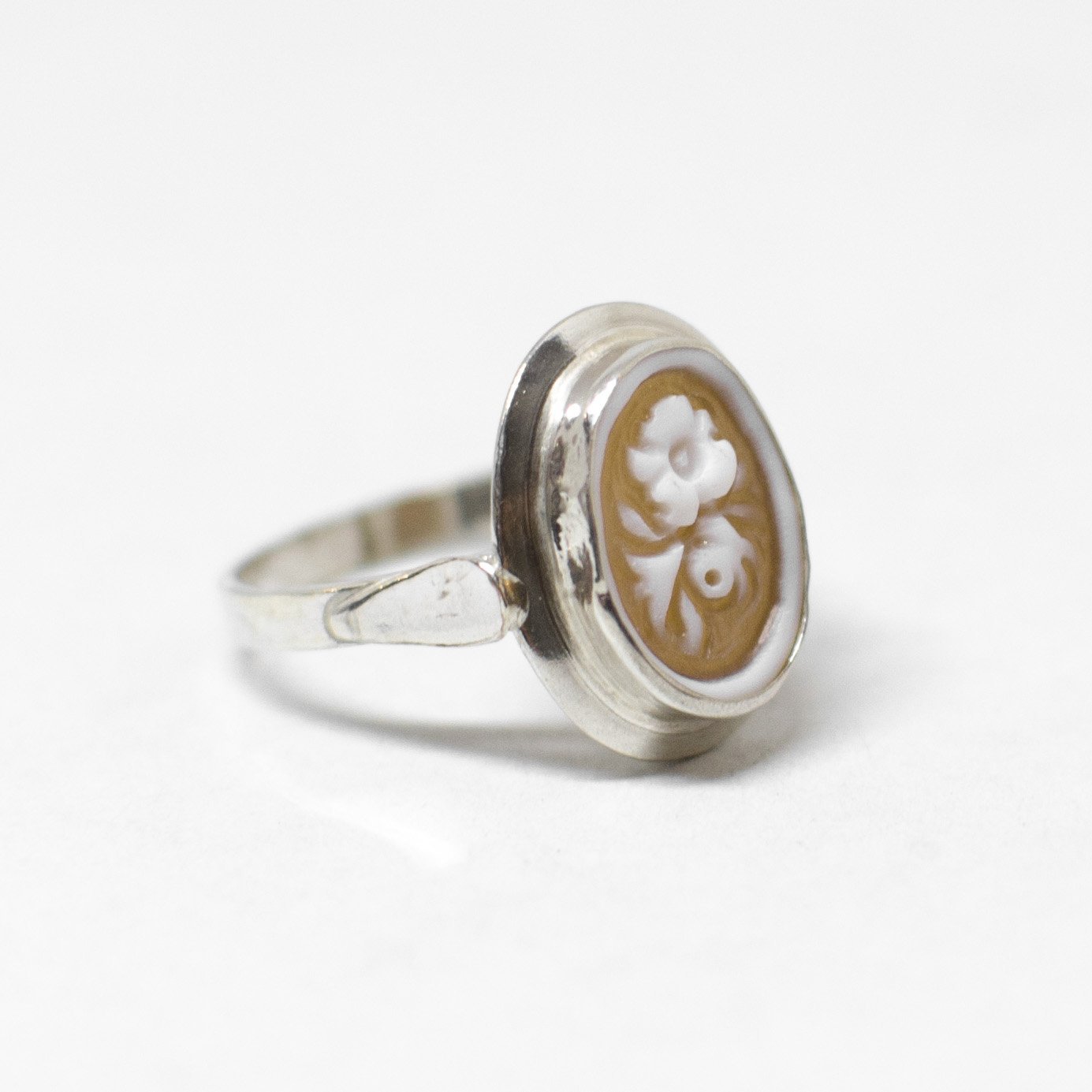 Cameo Ring Engraving Flowers (different styles)
