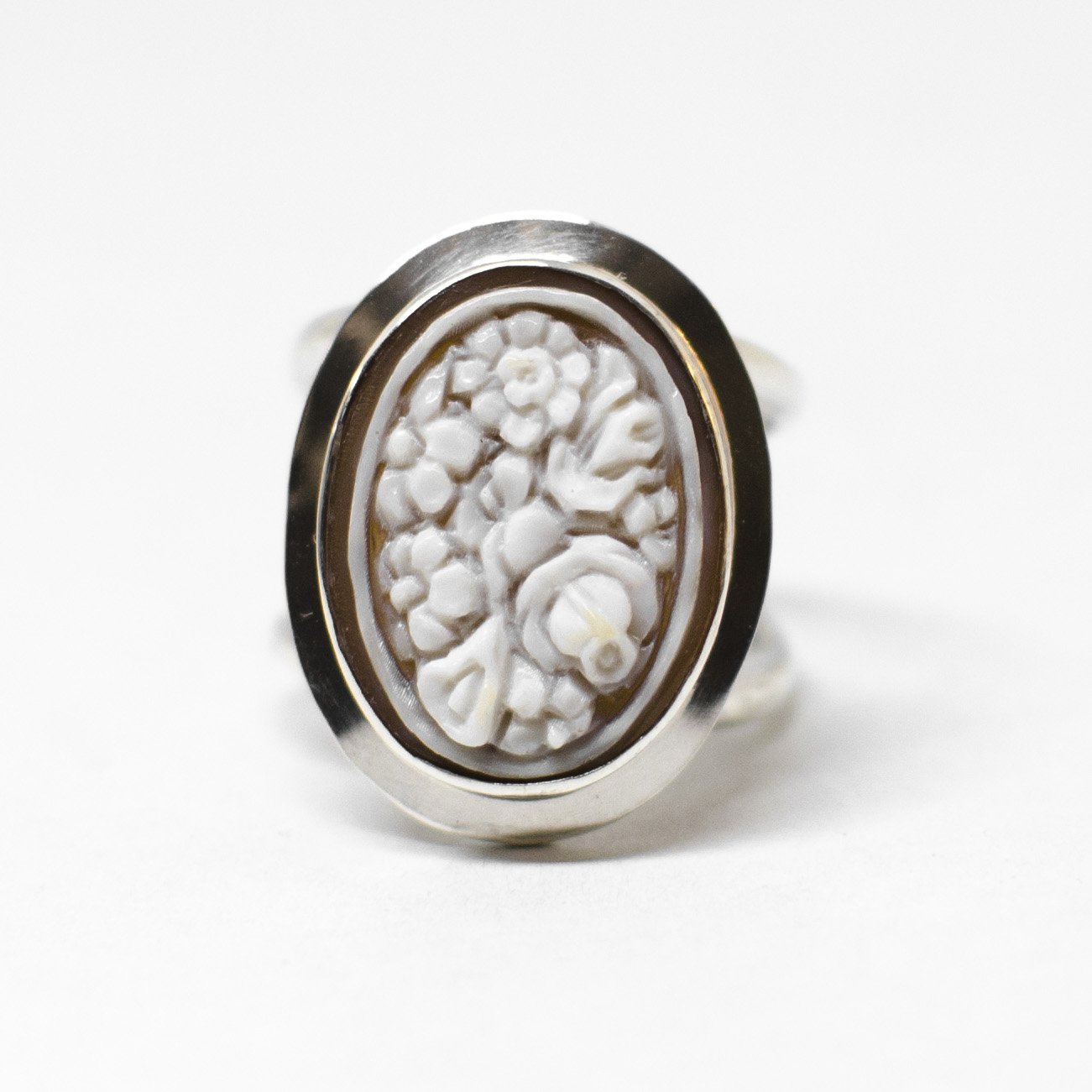 Artistic Cameo Flower Ring