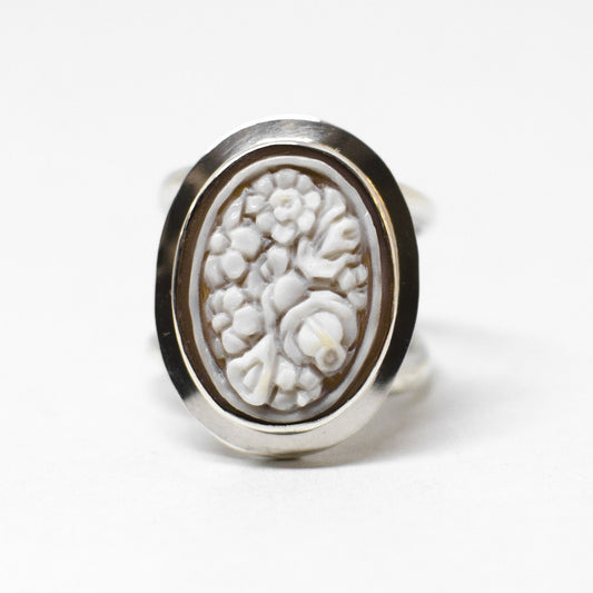 Artistic Cameo Flower Ring