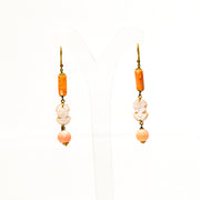 Orecchini-Pendenti-in-Corallo-e-Cammeo-con-Profilo-di-Donna